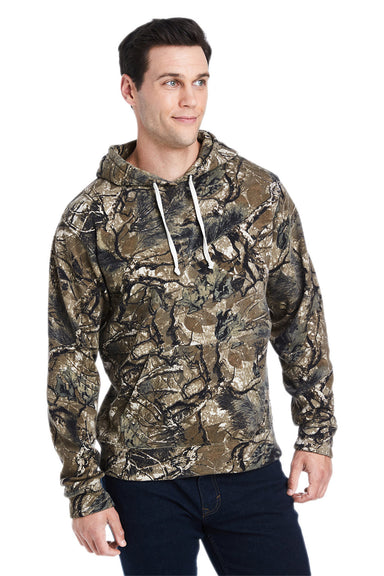 J America JA8871/8871 Mens Fleece Hooded Sweatshirt Hoodie Outdoor Camo Front