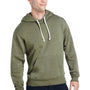 J America Mens Fleece Hooded Sweatshirt Hoodie - Olive Green