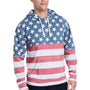 J America Mens Fleece Hooded Sweatshirt Hoodie - Stars & Stripes