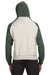 J America JA8885 Mens Vintage Heather Hooded Sweatshirt Hoodie Oatmeal/Army Green Back