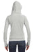 J America JA8912 Womens Zen Burnout Fleece Hooded Sweatshirt Hoodie Cement Grey Back