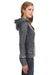 J America JA8912 Womens Zen Burnout Fleece Hooded Sweatshirt Hoodie Smoke Grey Side
