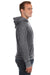J America JA8915 Mens Vintage Zen Burnout Fleece Hooded Sweatshirt Hoodie Smoke Grey Side