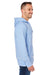 J America JA8915/8915 Mens Vintage Zen Burnout Fleece Hooded Sweatshirt Hoodie Chambray Blue SIde