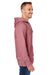J America JA8915/8915 Mens Vintage Zen Burnout Fleece Hooded Sweatshirt Hoodie Rose SIde