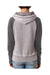 J America JA8926 Womens Zen Burnout Fleece Hooded Sweatshirt Hoodie Grey/Dark Grey Back