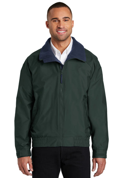 Port Authority JP54 Mens Competitor Wind & Water Resistant Full Zip Jacket Hunter Green Front