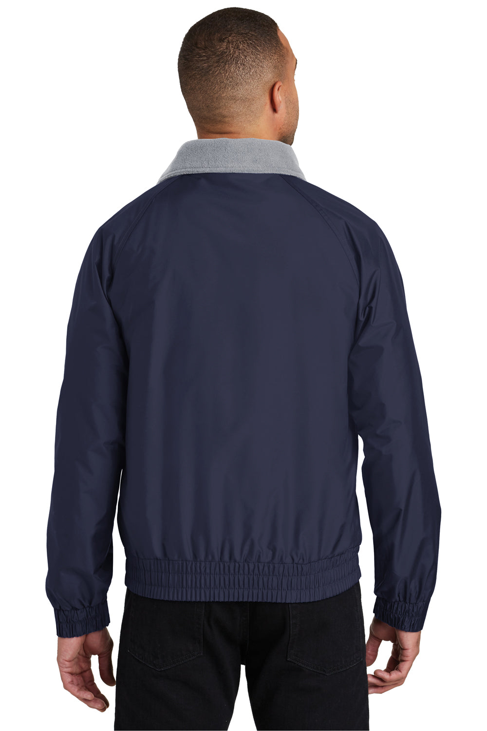 Port Authority JP54 Mens Competitor Wind & Water Resistant Full Zip Jacket Navy Blue Back