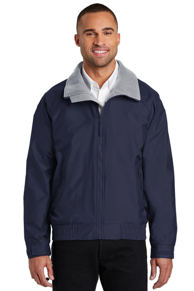 Port Authority JP54 Mens Competitor Wind & Water Resistant Full Zip Jacket Navy Blue Front