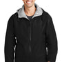 Port Authority Mens Team Wind & Water Resistant Full Zip Hooded Jacket - Black