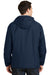 Port Authority JP56 Mens Team Wind & Water Resistant Full Zip Hooded Jacket Navy Blue Back