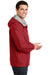 Port Authority JP56 Mens Team Wind & Water Resistant Full Zip Hooded Jacket Red Side