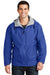 Port Authority JP56 Mens Team Wind & Water Resistant Full Zip Hooded Jacket Royal Blue Front
