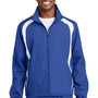 Sport-Tek Mens Water Resistant Full Zip Jacket - True Royal Blue/White