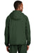 Sport-Tek JST63 Mens 1/4 Zip Hooded Jacket Forest Green Back