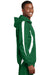 Sport-Tek JST63 Mens 1/4 Zip Hooded Jacket Kelly Green Side