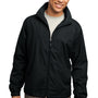 Sport-Tek Mens Water Resistant Full Zip Wind Jacket - Black