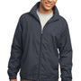 Sport-Tek Mens Water Resistant Full Zip Wind Jacket - Graphite Grey