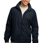 Sport-Tek Mens Water Resistant Full Zip Wind Jacket - True Navy Blue
