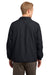 Sport-Tek JST71 Mens Water Resistant Snap Down Sideline Jacket Black Back