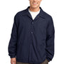 Sport-Tek Mens Water Resistant Snap Down Sideline Jacket - True Navy Blue