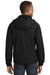 Sport-Tek JST73 Mens Water Resistant Full Zip Hooded Jacket Black Back