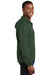 Sport-Tek JST73 Mens Water Resistant Full Zip Hooded Jacket Forest Green Side