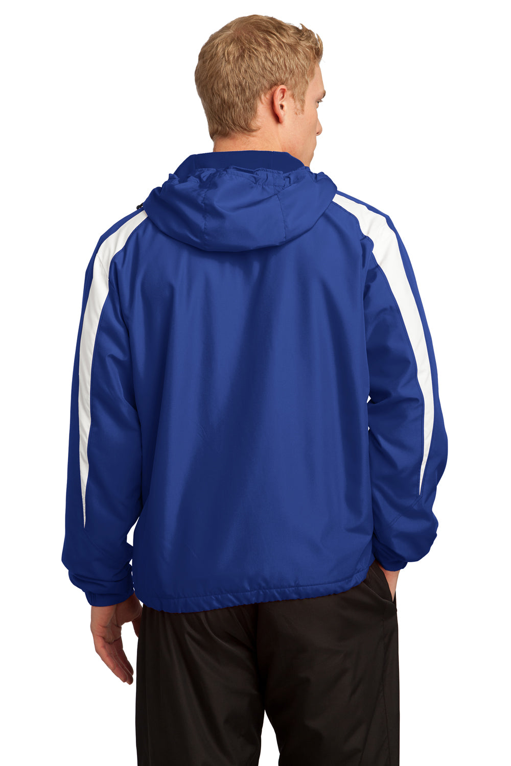 Sport-Tek JST81 Mens Full Zip Hooded Jacket Royal Blue Back