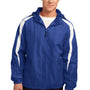 Sport-Tek Mens Full Zip Hooded Jacket - True Royal Blue/White