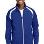 Sport-Tek Mens Full Zip Track Jacket - True Royal Blue/White