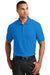 Port Authority K100 Mens Core Classic Short Sleeve Polo Shirt Coastal Blue Front
