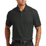 Port Authority Mens Core Classic Short Sleeve Polo Shirt - Black