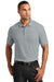 Port Authority K100 Mens Core Classic Short Sleeve Polo Shirt Grey Front
