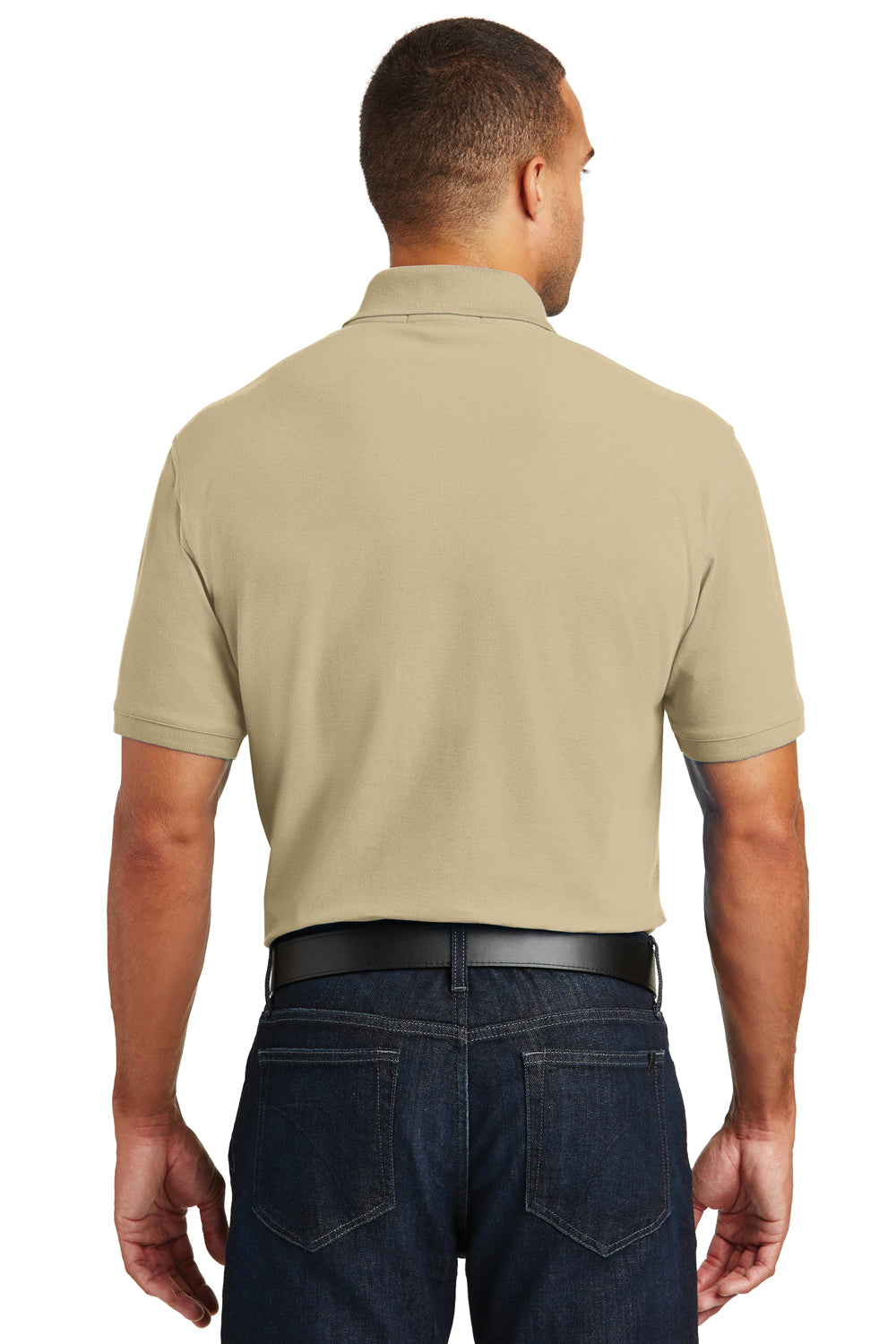 Port Authority K100 Mens Core Classic Short Sleeve Polo Shirt Wheat Back