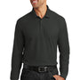 Port Authority Mens Core Classic Long Sleeve Polo Shirt - Deep Black