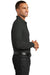 Port Authority K100LS Mens Core Classic Long Sleeve Polo Shirt Black Side