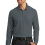 Port Authority Mens Core Classic Long Sleeve Polo Shirt - Graphite Grey