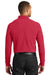 Port Authority K100LS Mens Core Classic Long Sleeve Polo Shirt Red Back