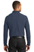 Port Authority K100LS Mens Core Classic Long Sleeve Polo Shirt Navy Blue Back