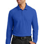 Port Authority Mens Core Classic Long Sleeve Polo Shirt - True Royal Blue