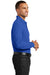 Port Authority K100LS Mens Core Classic Long Sleeve Polo Shirt Royal Blue Side