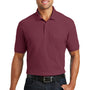 Port Authority Mens Core Classic Short Sleeve Polo Shirt w/ Pocket - Burgundy - Closeout