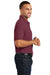 Port Authority K100P Mens Core Classic Short Sleeve Polo Shirt w/ Pocket Burgundy Side