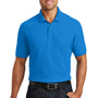 Port Authority Mens Core Classic Short Sleeve Polo Shirt w/ Pocket - Coastal Blue - Closeout
