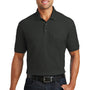 Port Authority Mens Core Classic Short Sleeve Polo Shirt w/ Pocket - Deep Black