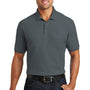 Port Authority Mens Core Classic Short Sleeve Polo Shirt w/ Pocket - Graphite Grey