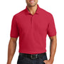 Port Authority Mens Core Classic Short Sleeve Polo Shirt w/ Pocket - Rich Red