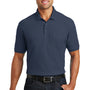 Port Authority Mens Core Classic Short Sleeve Polo Shirt w/ Pocket - River Navy Blue