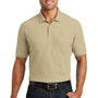 Port Authority Mens Core Classic Short Sleeve Polo Shirt w/ Pocket - Wheat - Closeout