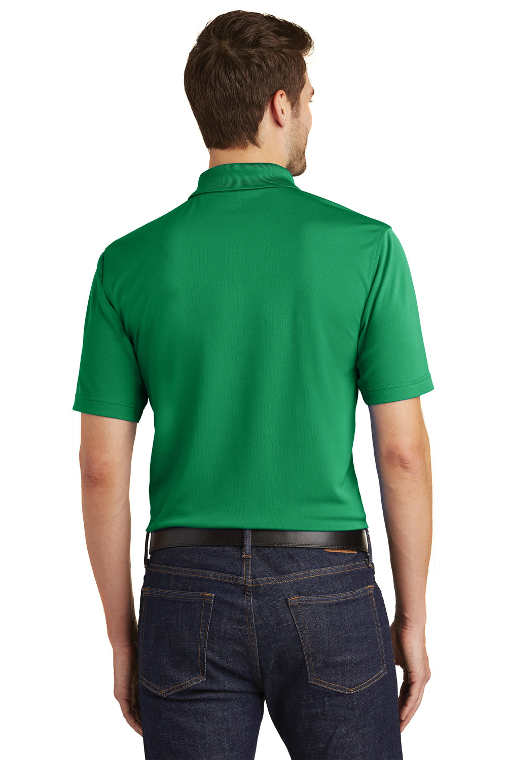 Port Authority K110 Mens Dry Zone Moisture Wicking Short Sleeve Polo Shirt Kelly Green Back